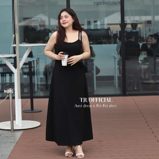 Váy hai dây BIGSIZE dáng suôn rủ mềm mại AMI DRESS (+10% phí sàn) (T-Ju thiết kế)