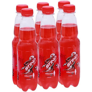 6 chai nước tăng lực sting hương dâu 330ml