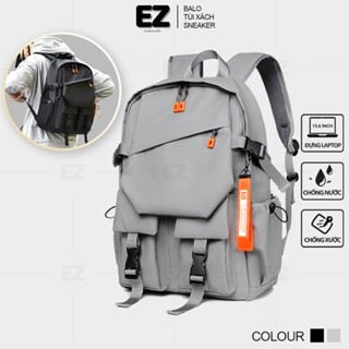 Balo đi học chống nước cao cấp EZ BALO BLU06 Cặp đi học nam nữ thời trang , Balo học sinh đựng laptop 15.6 inch màu đen
