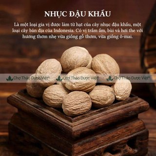 Nhục đậu khấu 100g, nutmeg, hạt to, thơm, sạch, gia vị nấu ăn, làm bánh - Chợ Thảo Dược Việt