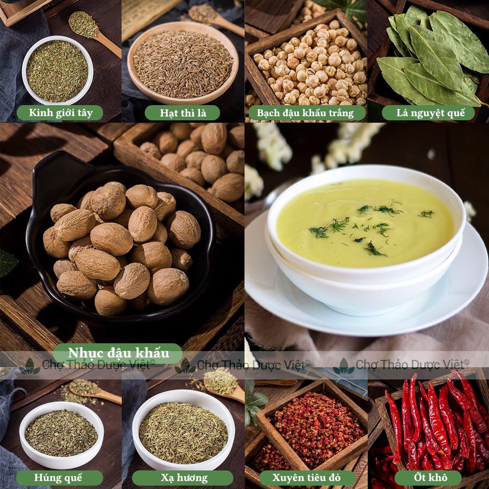 Nhục đậu khấu 100g, nutmeg, hạt to, thơm, sạch, gia vị nấu ăn, làm bánh - Chợ Thảo Dược Việt