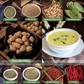 Nhục đậu khấu 500g, nutmeg, hạt to, thơm, sạch, gia vị nấu ăn, làm bánh - Chợ Thảo Dược Việt
