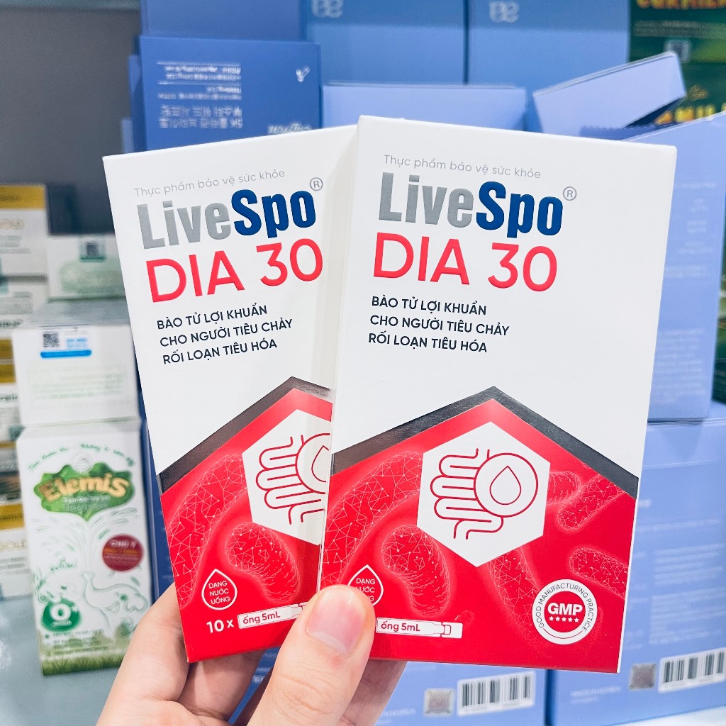LiveSpo DIA 30 - Giảm Triệu Chứng Tiêu Chảy Cấp (10 ống x 5ml)