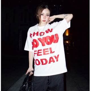 Gonzstudio áo thun nam nữ cổ tròn chất liệu pc cotton thái in nổi gonzstudio - how do you feel to day