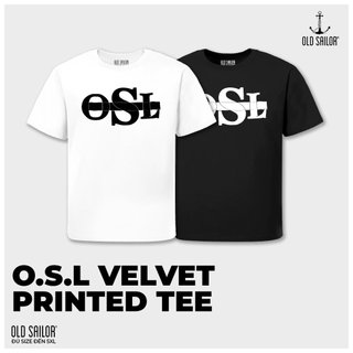 Áo thun nam họa tiết old sailor - o.s.l velvet printed tee - 26015