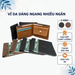 Hàng xuất khẩu - ví da dáng gập ngang nhiều ngăn - thiết kế nhỏ gọn, tiện lợi