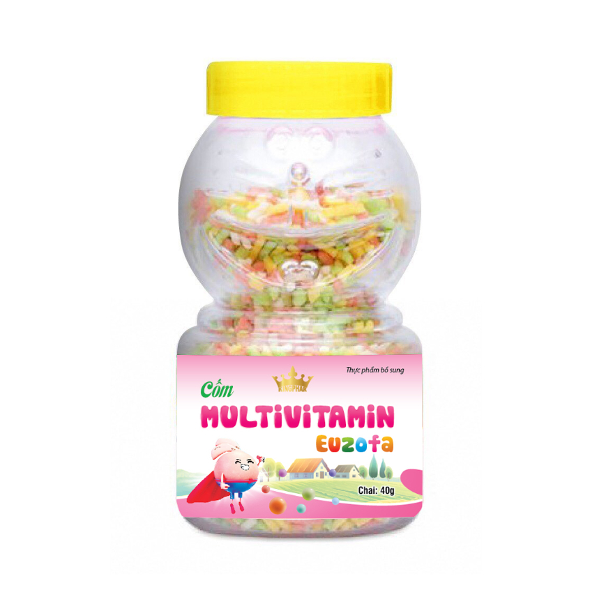 Cốm multivitamin euzofa  (lọ/40gr) - Bổ sung vitamin,khoáng chất cần thiết