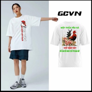 ÁO THUN TRẮNG GÀ CHỌI X6