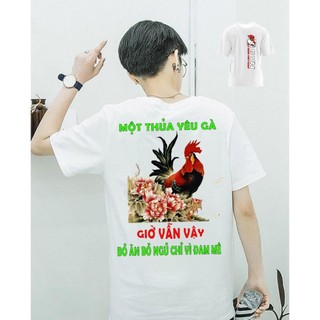 ÁO THUN TRẮNG GÀ CHỌI X6