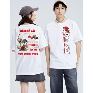 Áo thun trắng gà chọi x7