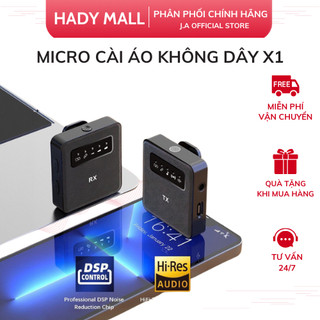 Micro Cài Áo Không Dây X1 Lọc Âm Chống Ồn Có Chế Độ Tiếng Vang Tự Động Kết Nối  J.A OFFICIAL STORE