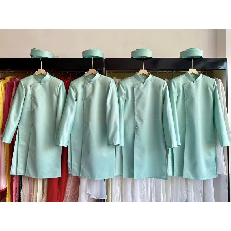 Áo dài nam cách tân chất liệu Tafta dày dặn, bóng nhẹ, không co giãn,chuẩn phom
