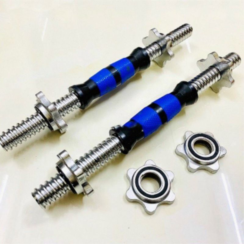 Đòn tạ tay đơn sắt xi fi 27 chống rỉ tiện dụng, có đệm tay chống trơn, lắp bánh tạ 2kg, 3kg, 5kg ( t