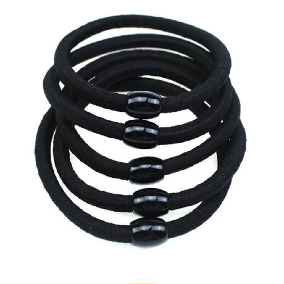 5 Sợi Dây Cột tóc Màu Đen