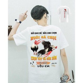 ÁO THUN TRẮNG GÀ CHỌI X26