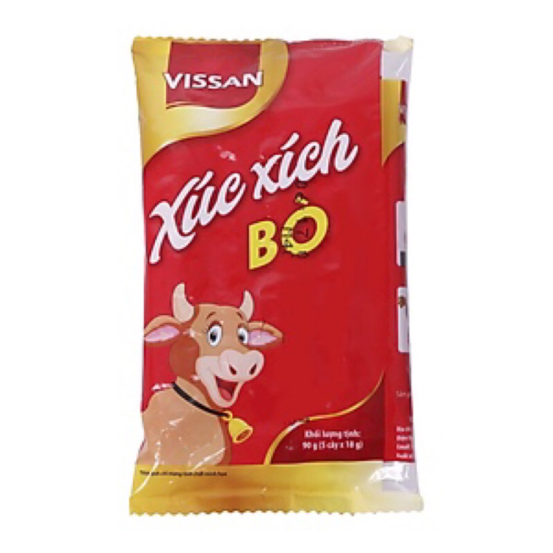 Xúc xích tiệt trùng Bò / heo Vissan 18g