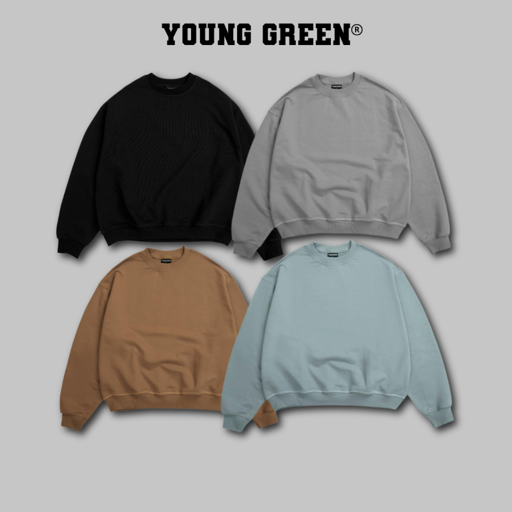 Áo Sweater Young Green Ultimate Grey