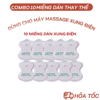 Combo 10 Miếng Dán Massage Cổ Vai Gáy Thay Thế , Miếng Dán Xung Điện Thay Thế cho nhiều đầu máy massage