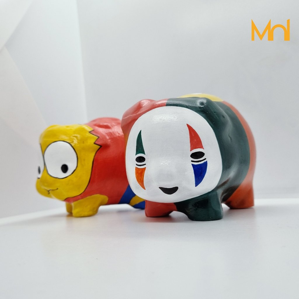 HEO ĐẤT Handmade - VÔ DIỆN BITCOIN, SIMPSON (Quà Tặng Độc Đáo)