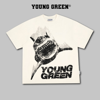 Áo thun young green shark in lụa - chất liệu 100% thun cotton