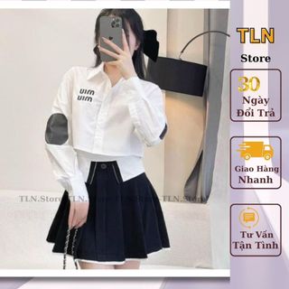 Váy Xếp Ly Xoè Chữ A Váy Ngắn Midi Cao Cấp,Chân Váy Công Sở 2 Lớp ,Tennis Đẹp Hàn Quốc Phối Khuy Cạp ,Đen Đẹp - M32-TLN