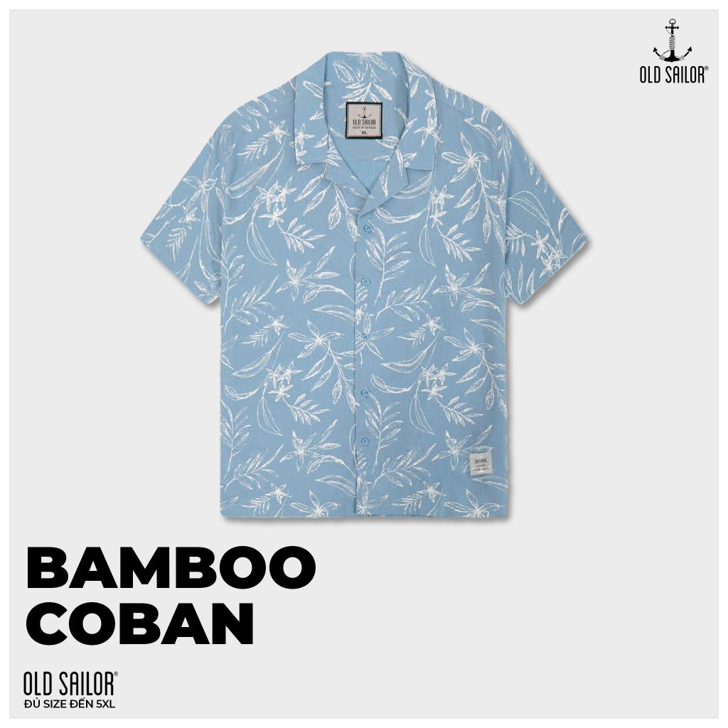 Áo sơ mi coban vải sợi tre Old Sailor - Blue - SMXA88561 - xanh - Big Size Upto 5XL