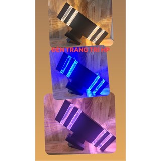 Đèn vuông trang trí trụ cột ngoài trời 3 màu ( Xanh+Vàng+ tím) (Hàng chính hãng)
