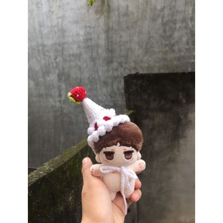 Mũ dâu cho doll 10/15/20cm(outfit cho doll 10cm/15cm/20cm)