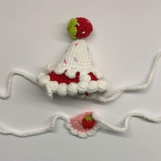 Mũ dâu cho doll 10/15/20cm(outfit cho doll 10cm/15cm/20cm)
