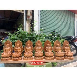 Tượng phật Dược Sư, Tượng phật mật tông gỗ bách xanh cao 20cm