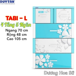 🌱Tủ Nhựa Duy Tân TABI-L Trắng Bông ( 4 Tầng -5 Ngăn ) - Nhiều Mẫu Đẹp 🌱