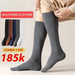 Tất Vớ Nam Cổ Cao Mang Giày Tây Dài 38cm, Vớ Nam Công Sở Cao Cổ Đi Giày Tây Thoáng Mát Tất Đùi Nam
