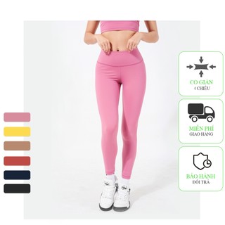 Quần Legging Dài Tập Gym Yoga Nữ ICADO QD45, Quần Thể Thao Co Giãn 4 Chiều, Thoáng Mát
