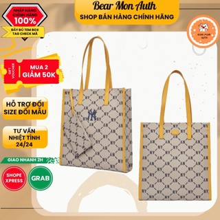Túi mlb monogram diamond jacquard tote bag new york yankees 3aorm012n-50bgs