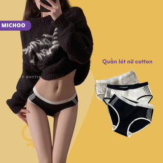 Quần Lót Nữ Sọc Thể Thao Cotton MICHOO Trẻ Trung Gợi Cảm