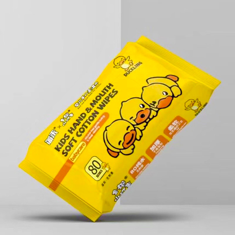 💐Khăn giấy ướt con vịt vàng gói 80 miếng