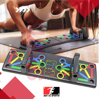 Dụng cụ hít đất đa năng, bảng chống đẩy 12 trong 1, tập ngực tại nhà, vai, bụng thể thao I SONVU SPORTS