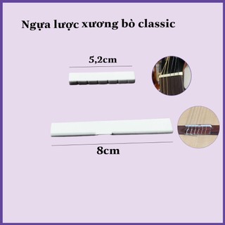 Lược ngựa classic xương bò thật - Số đo 8cmX5,2cm - Tặng pick gãy đàn
