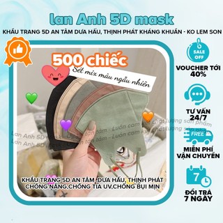 Thùng 500 khẩu trang 5D Dưa Hấu, Anh Tâm,Seiko, AK Mask,Khẩu trang y tế, 3 lớp kháng khuẩn,Mix màu