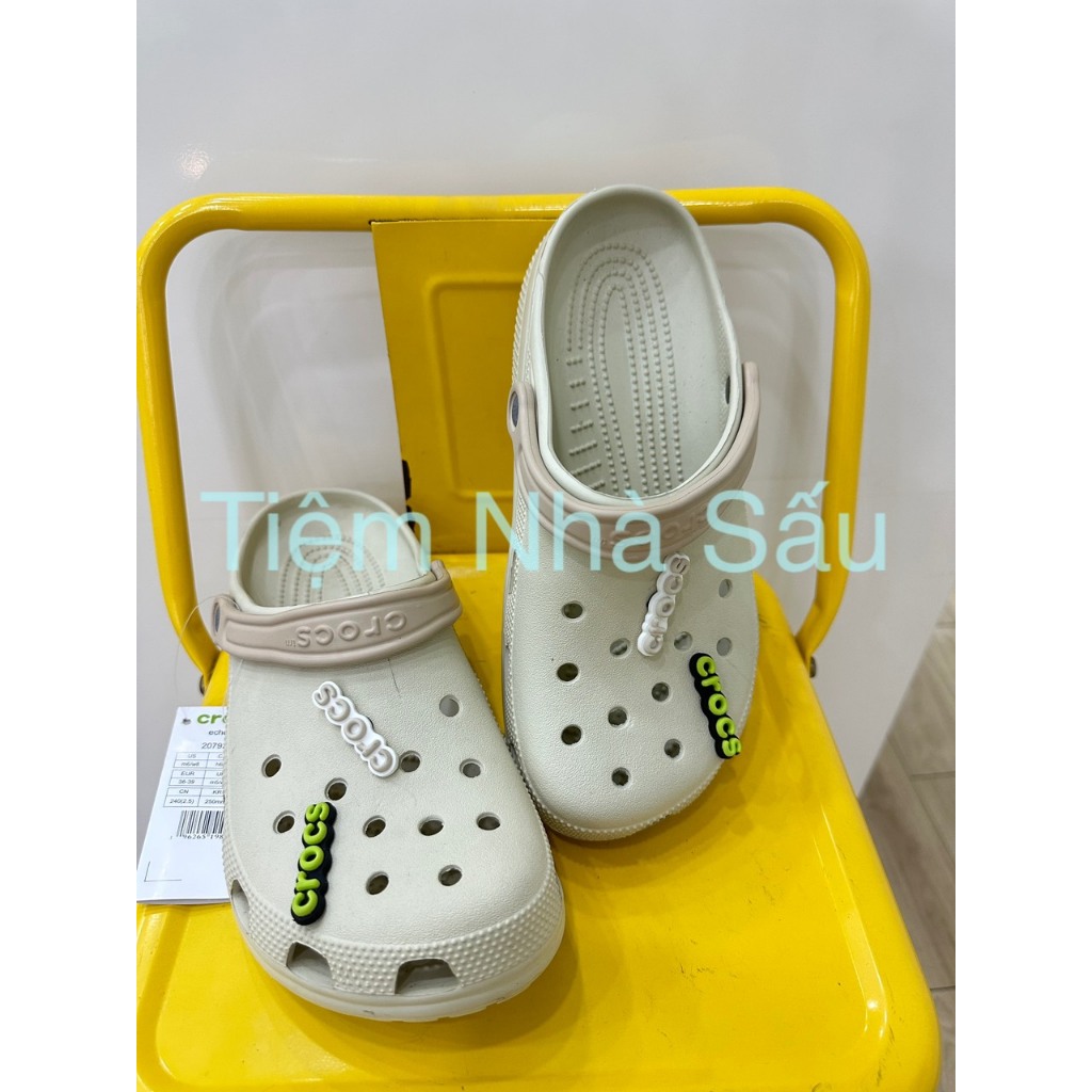 ( Tặng móc + 6 Jibbizt ) Dép Sục Crocs CLassic Tiệm Nhà Sấu Nam Nữ Màu Trơn Cao 3cm - Có Lỗi Cắt Đã Được Xử Lý Rất Chắc | BigBuy360 - bigbuy360.vn