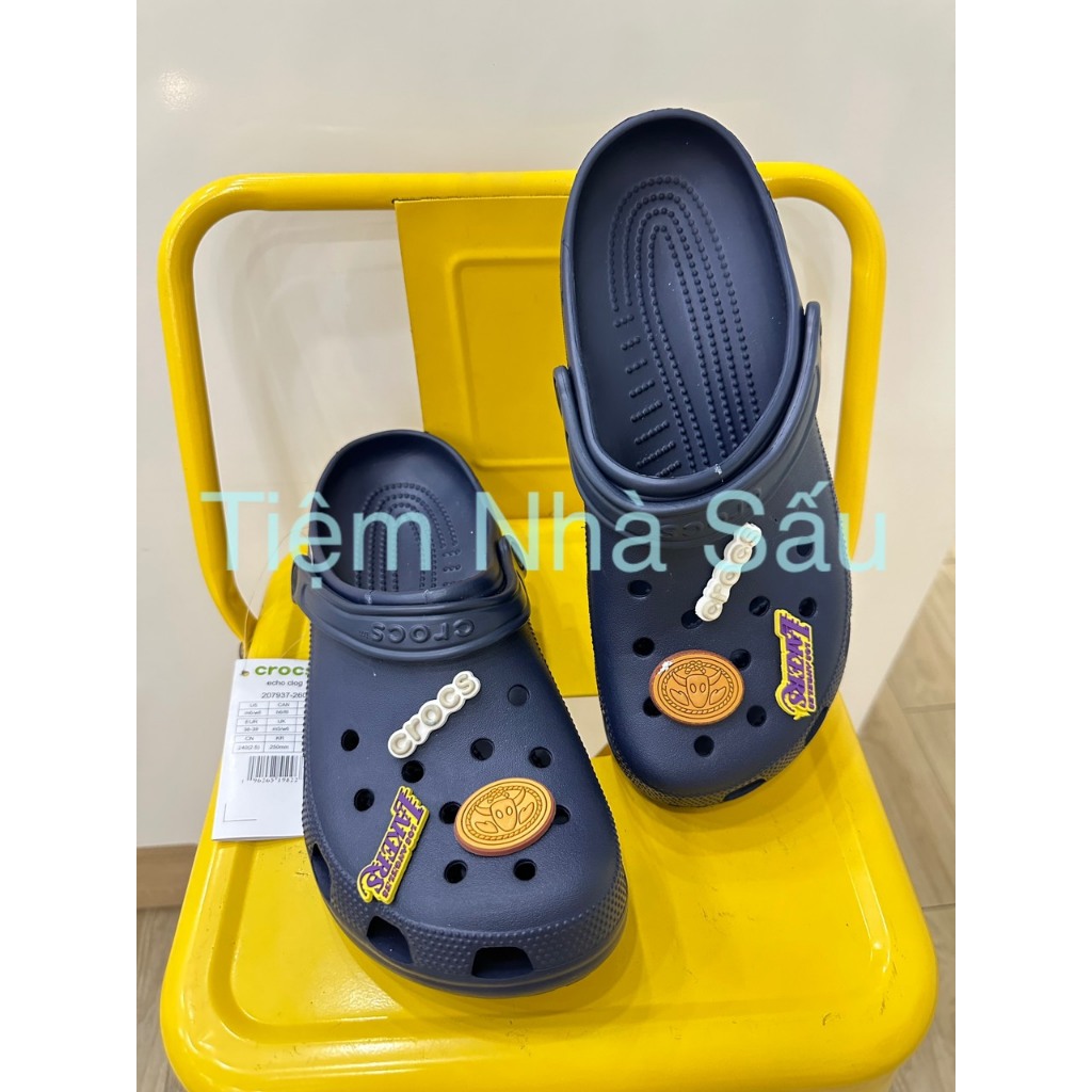 ( Tặng móc + 6 Jibbizt ) Dép Sục Crocs CLassic Tiệm Nhà Sấu Nam Nữ Màu Trơn Cao 3cm - Có Lỗi Cắt Đã Được Xử Lý Rất Chắc | BigBuy360 - bigbuy360.vn