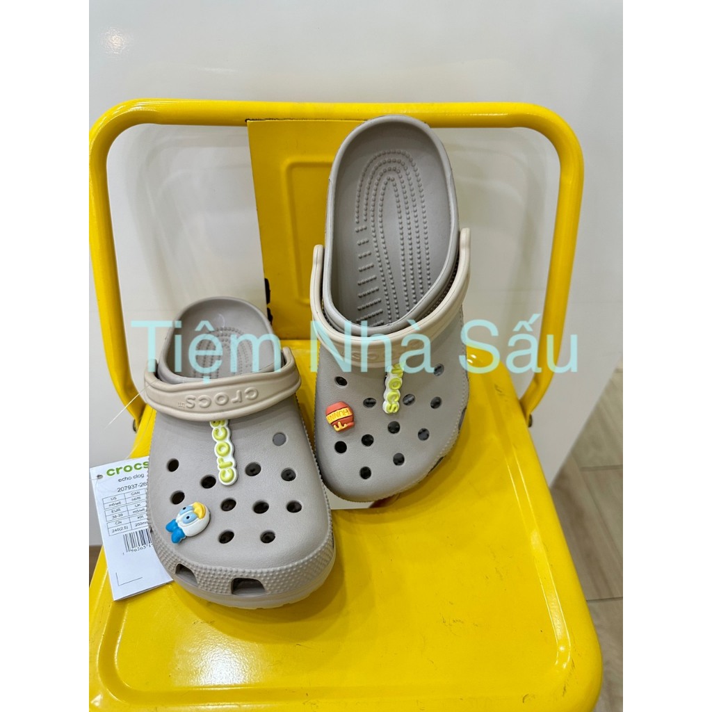 ( Tặng móc + 6 Jibbizt ) Dép Sục Crocs CLassic Tiệm Nhà Sấu Nam Nữ Màu Trơn Cao 3cm - Có Lỗi Cắt Đã Được Xử Lý Rất Chắc | BigBuy360 - bigbuy360.vn