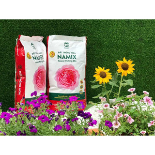 Đất trồng hoa Namix bao 10dm3 khoảng 5kg, đất hoa hồng Namix, giá thể trộn sẵn chuyên trồng hoa