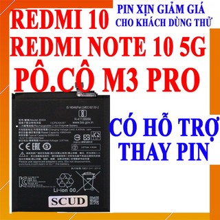 Pin Scud cho Xiaomi Redmi 10/Note 10 5G/Poco M3 Pro/Pocophone M3 Pro mã BN5A dung lượng 5000mAh