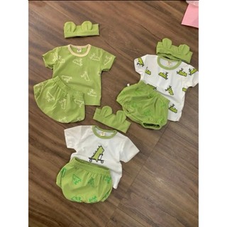 Sét Khủng Long 3 chi tiết ( áo+ quần+ mũ)