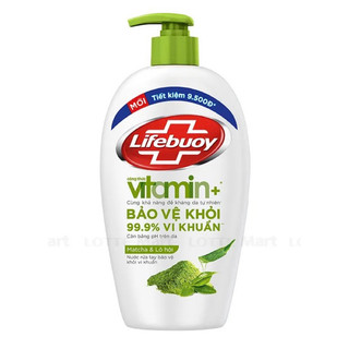 NƯỚC RỬA TAY LIFEBUOY MATCHA LÔ HỘI/ THAN HOẠT TÍNH BẠC HÀ 450G