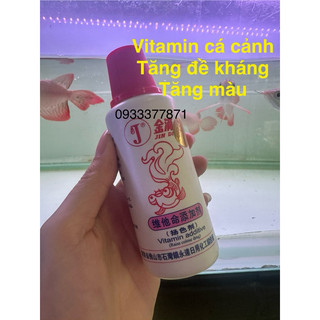 Vitamin tổng hợp dành cho cá cảnh 100ml - vitamin jindi tăng màu & đề kháng - jindi chai trắng nắp đỏ