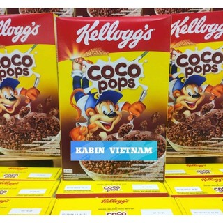 Bánh ngũ cốc ăn sáng coco pops hộp 350gram kellogg's thực phẩm bổ sung dinh dưỡng