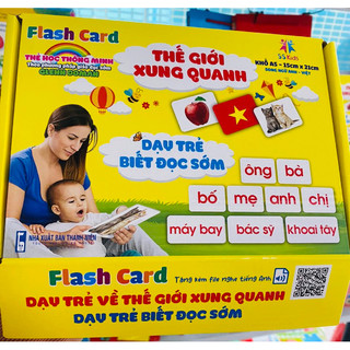Sách Bộ Thẻ Học Thông Minh Flashcard Thế Giới Xung Quanh Khổ A5 - Song Ngữ Anh Việt