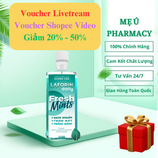 Nước súc miệng laforin daily không cồn, giúp sát khuẩn, trắng răng, thơm mát - chai 500ml